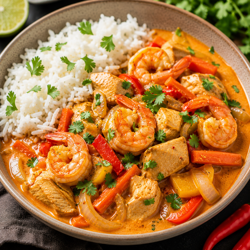 Thai Prawns & Chicken