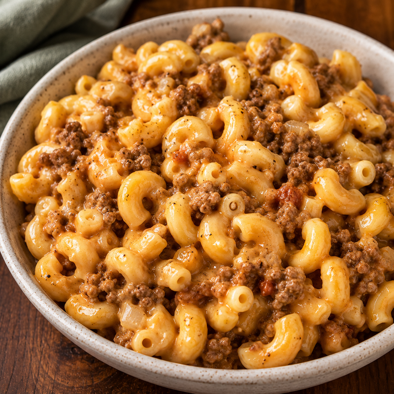 Macaroni Cheese with Beef