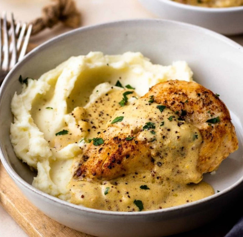 Dijon Chicken w/ Mashed Potatoes