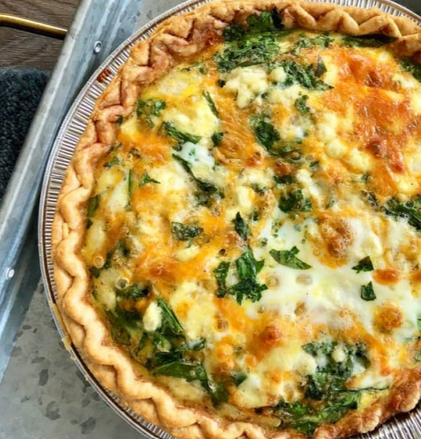 Spinach & Feta Breakfast Quiche