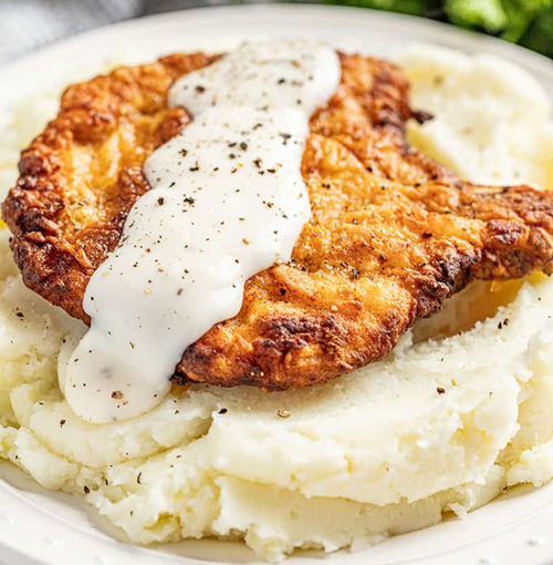 Breaded Pork Chop w/ Mashed Potatoes
